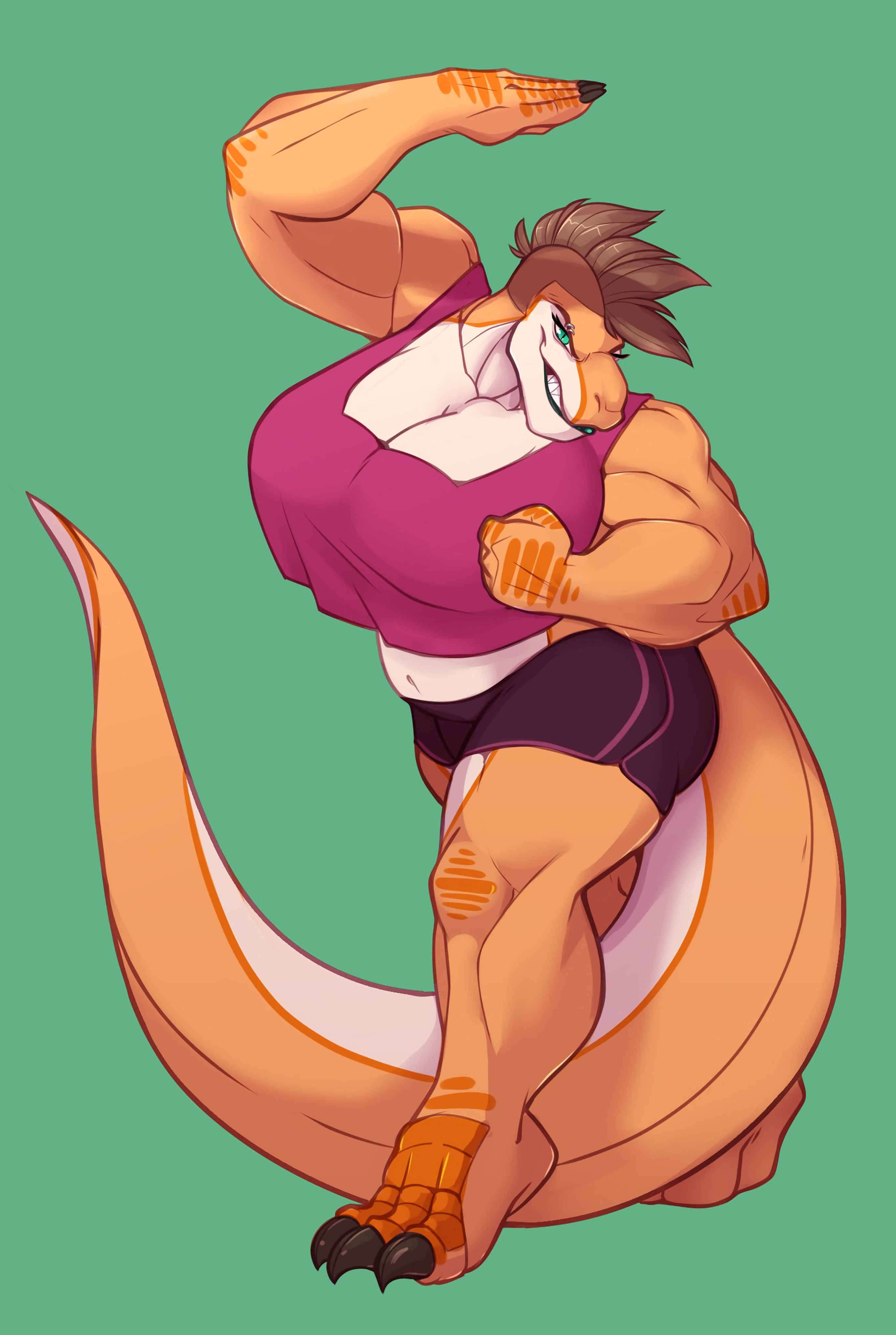 Reference sheet for Plexel the Dino